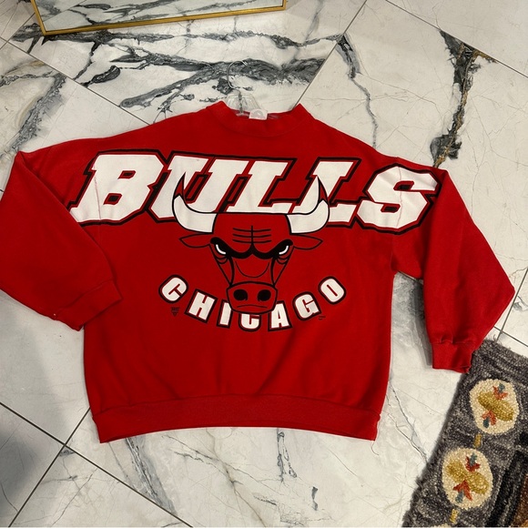 Vintage 1990s Chicago Bulls Crewneck Sweatshirt Original 6 NBA Jordan Era - Picture 7 of 9